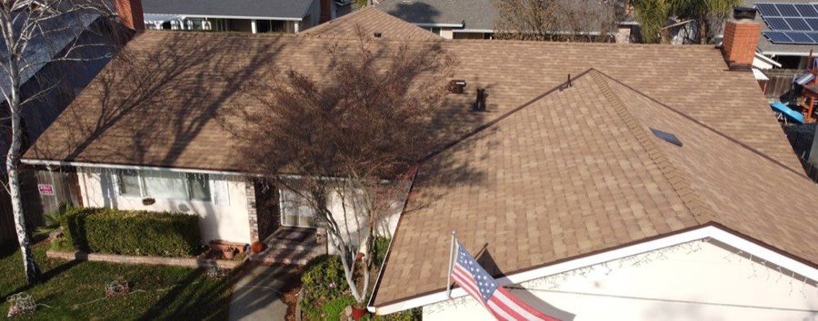Steep-slope shingle roof finished by NuShake